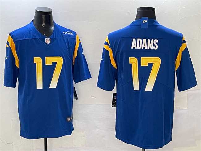 Men%27s Los Angeles Rams #17 Davante Adams Blue 2024 Vapor Untouchable Football Stitched Jersey->nfl m&n throwback->NFL Jersey